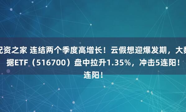 配资之家 连结两个季度高增长！云假想迎爆发期，大数据ETF（516700）盘中拉升1.35%，冲击5连阳！