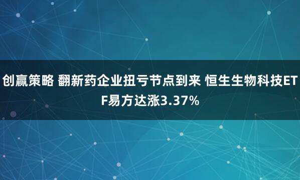 创赢策略 翻新药企业扭亏节点到来 恒生生物科技ETF易方达涨3.37%