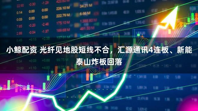 小鲸配资 光纤见地股短线不合,汇源通讯4连板、新能泰山炸板回落