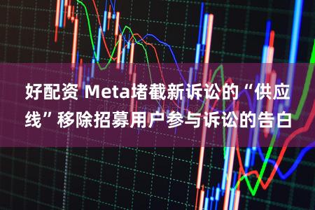 好配资 Meta堵截新诉讼的“供应线”移除招募用户参与诉讼的告白
